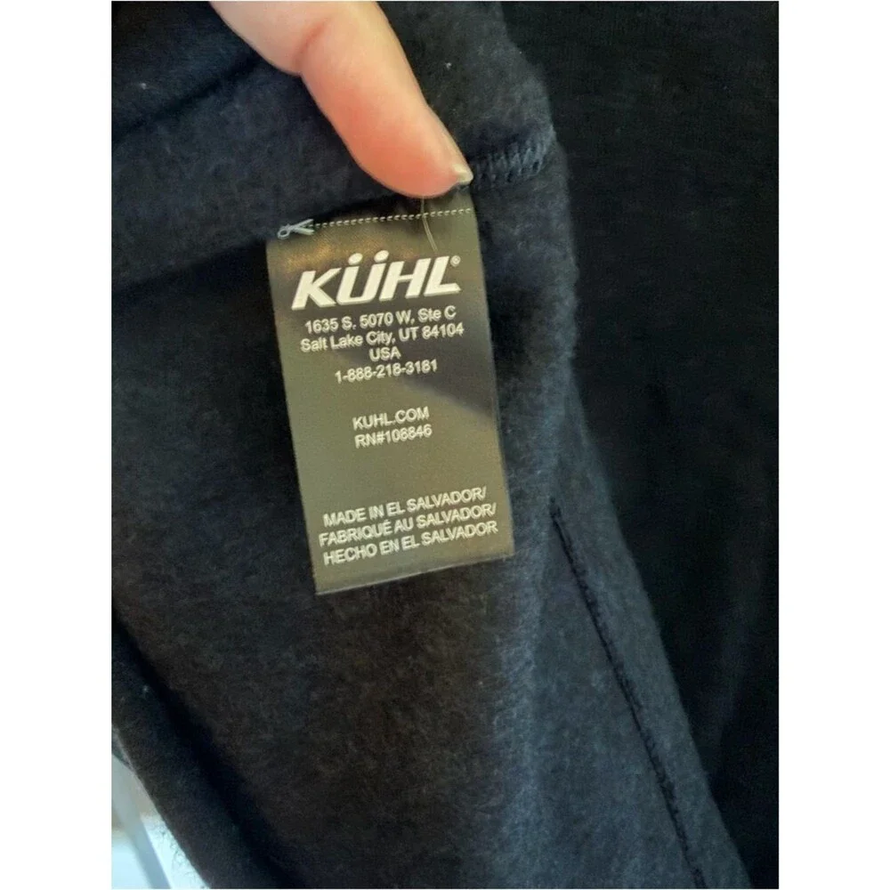 Kuhl Mens Revel Quarter zip Pullover sweater Fleece Blue Large EUC Gorpcore